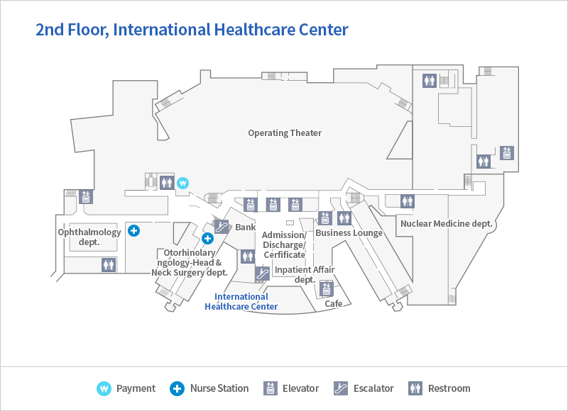 Main Hospital 2nd Floor Map, International Healthcare Center 