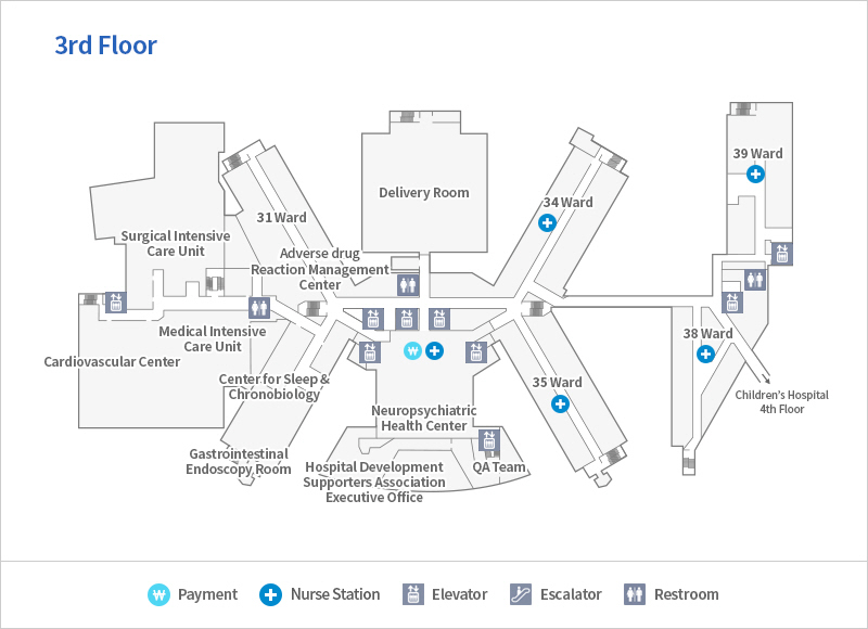 Main Hospital 3rd Floor Map