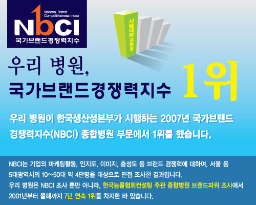 한국생산성본부 NBCI 조사 1위 이미지